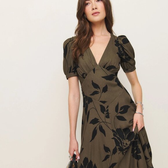 Reformation Naira Dress Black - Size 2 - Picture 1 of 10